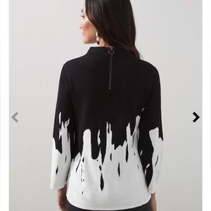 Chicos abstract black and white sweater